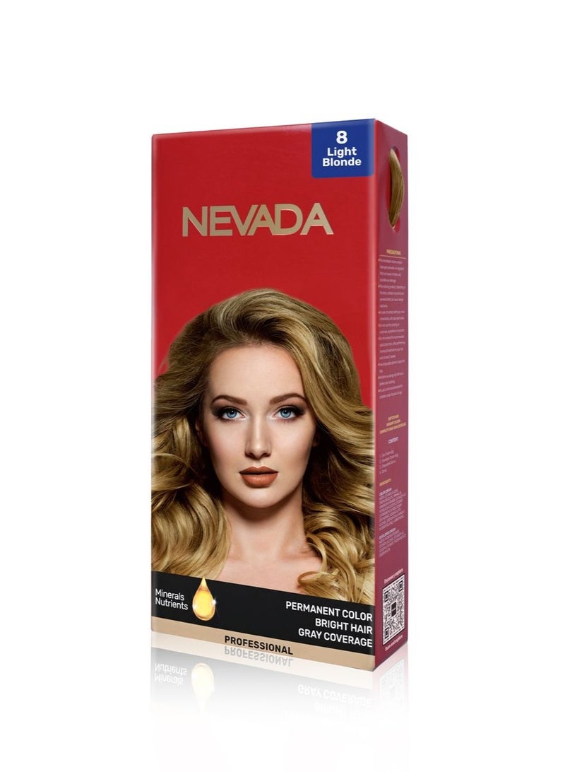 Nevada Women's Hair Dye, Level 8 (Light Blonde)